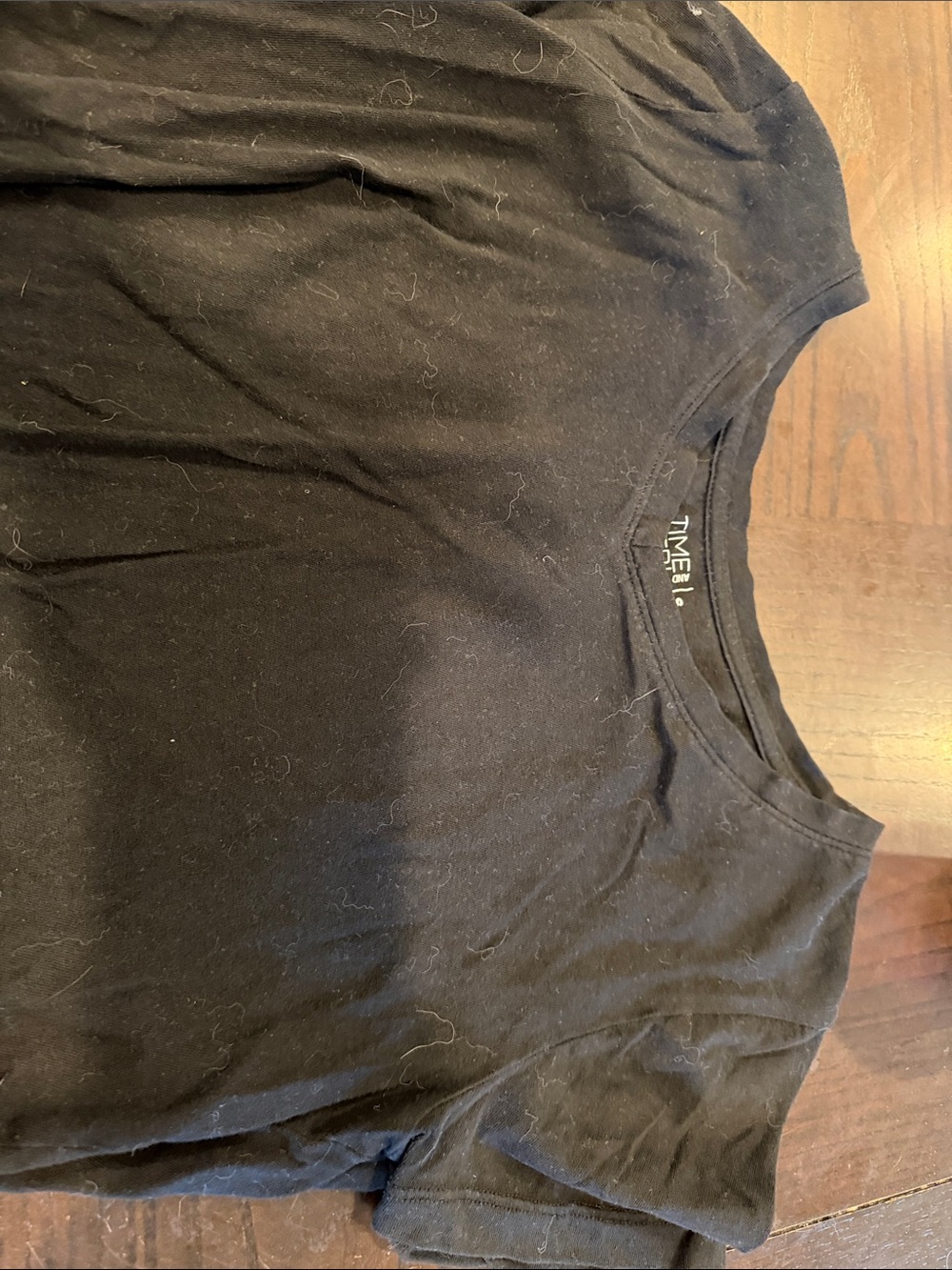 Time and Tru Black Crew Neck Tee